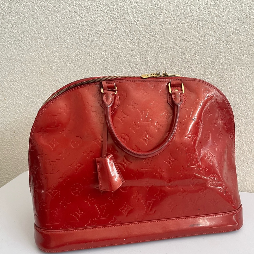 Louis Vuitton Glossy Red Satchel - Picture 1 of 14